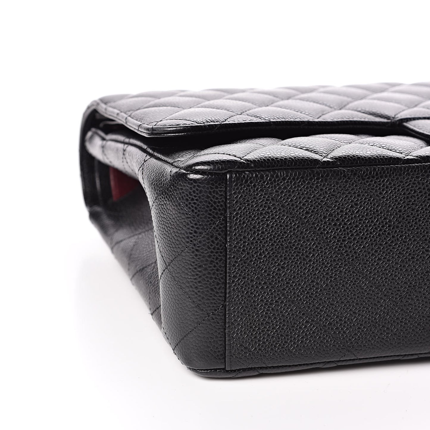 Caviar Quilted Maxi Double Flap Black