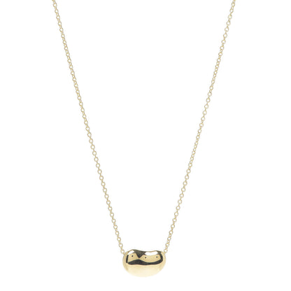 Tiffany 18K Yellow Gold 12mm Elsa Peretti Bean Pendant Necklace 1 of 8