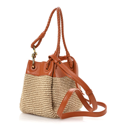 Bottega Veneta Raffia Nappa Small Parachute Shoulder Bag Natural Burned Orange 3 of 10