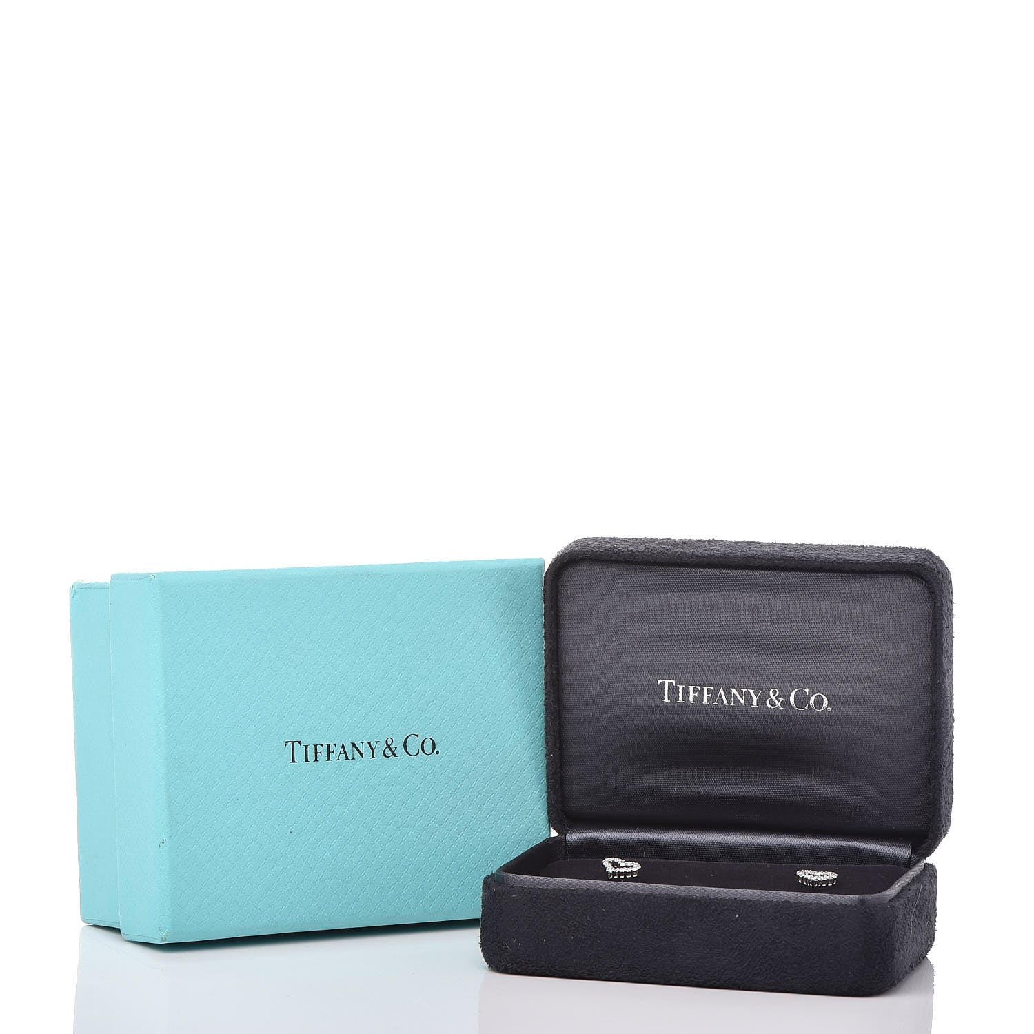 Tiffany Platinum Diamond Extra Mini Heart Earrings 5 of 5