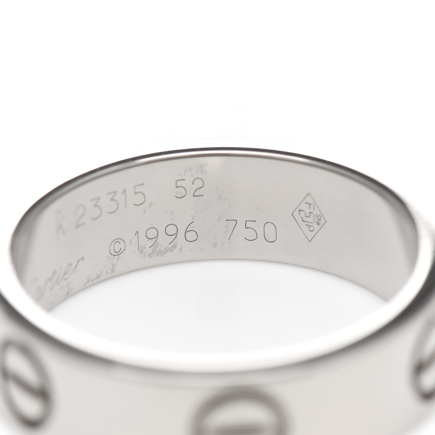Cartier 18K White Gold 5.5mm LOVE Ring 52 6 5 of 7