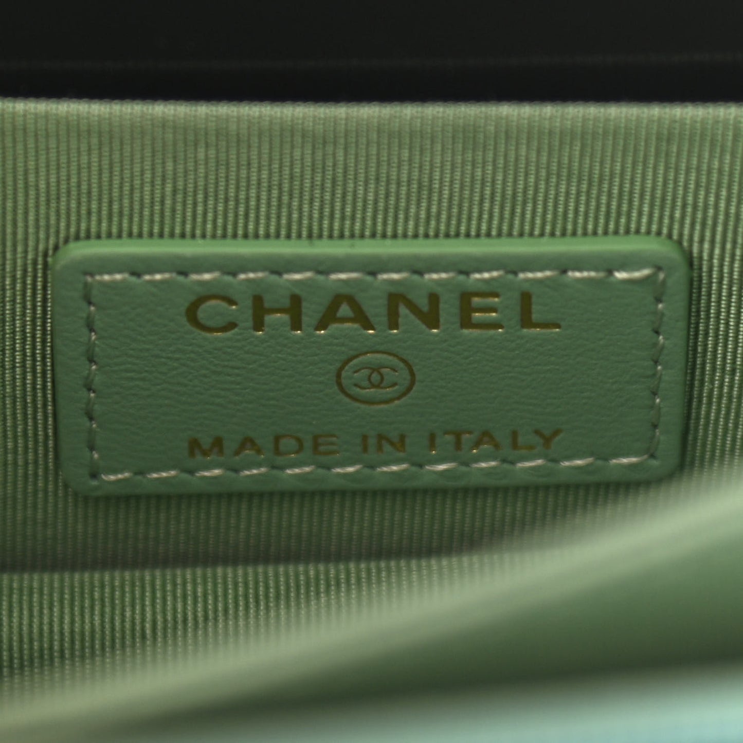 Lambskin Quilted Mini Wallet On Chain WOC Light Green
