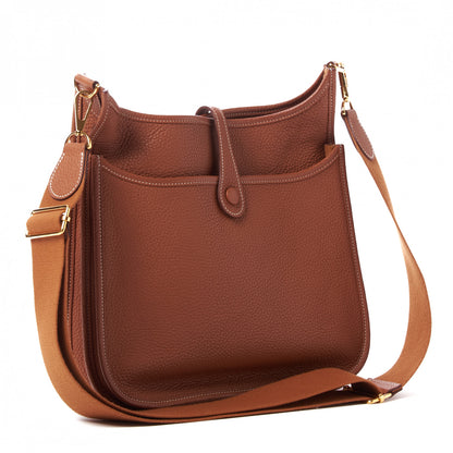 Hermes Taurillon Clemence Evelyne III PM Gold 3 of 9
