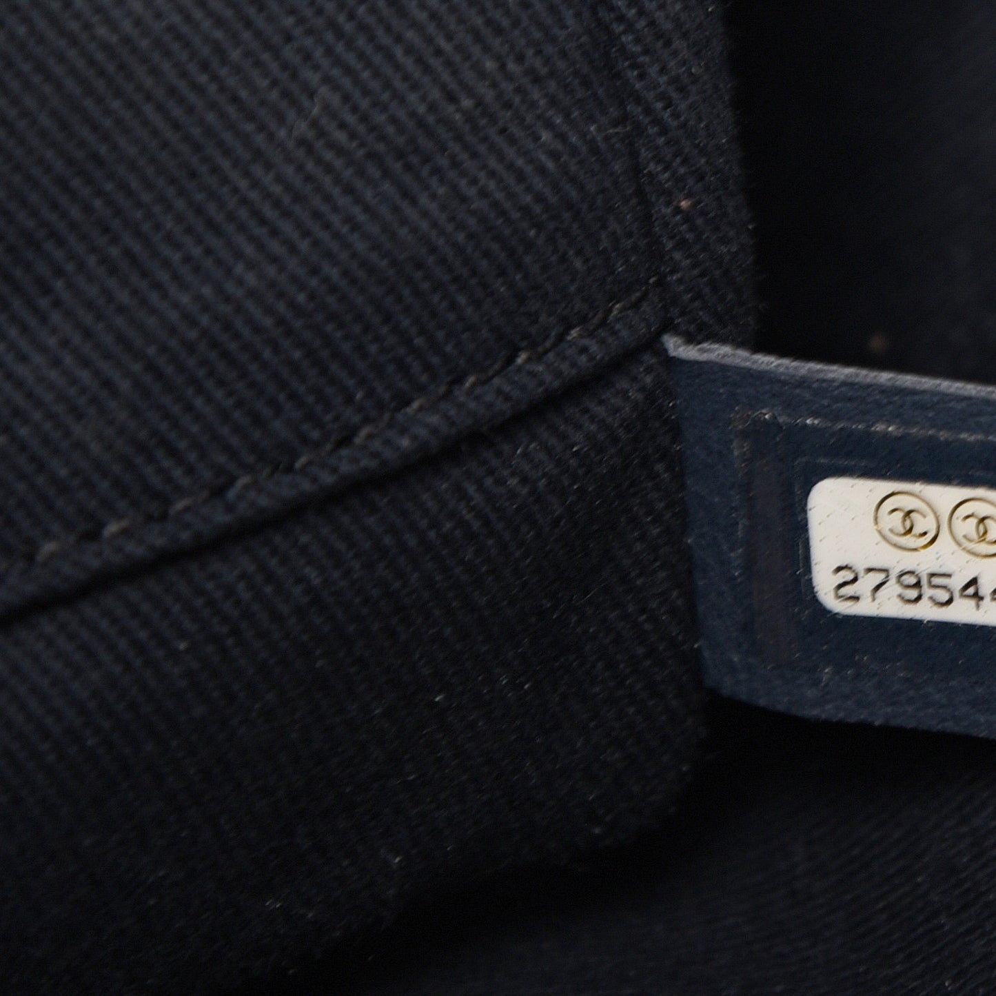 Lurex Canvas Small Deauville Tote Navy Blue Gold