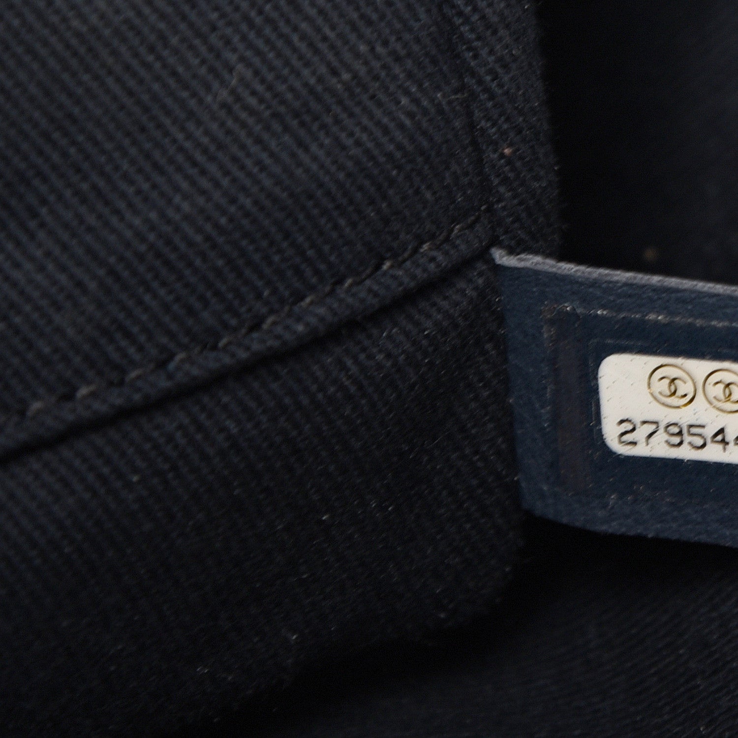 Chanel Lurex Canvas Small Deauville Tote Navy Blue Gold 6 of 10