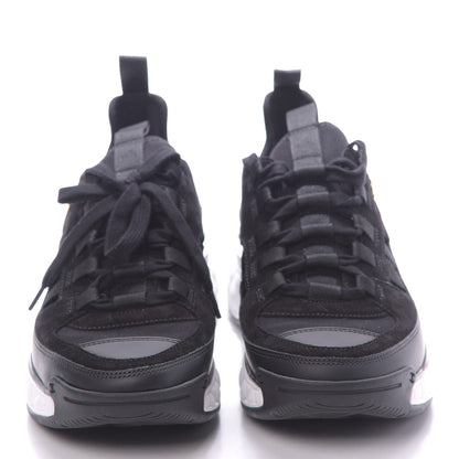 Chanel Fabric Calfskin Suede CC Sneakers 37.5 Black 2 of 9