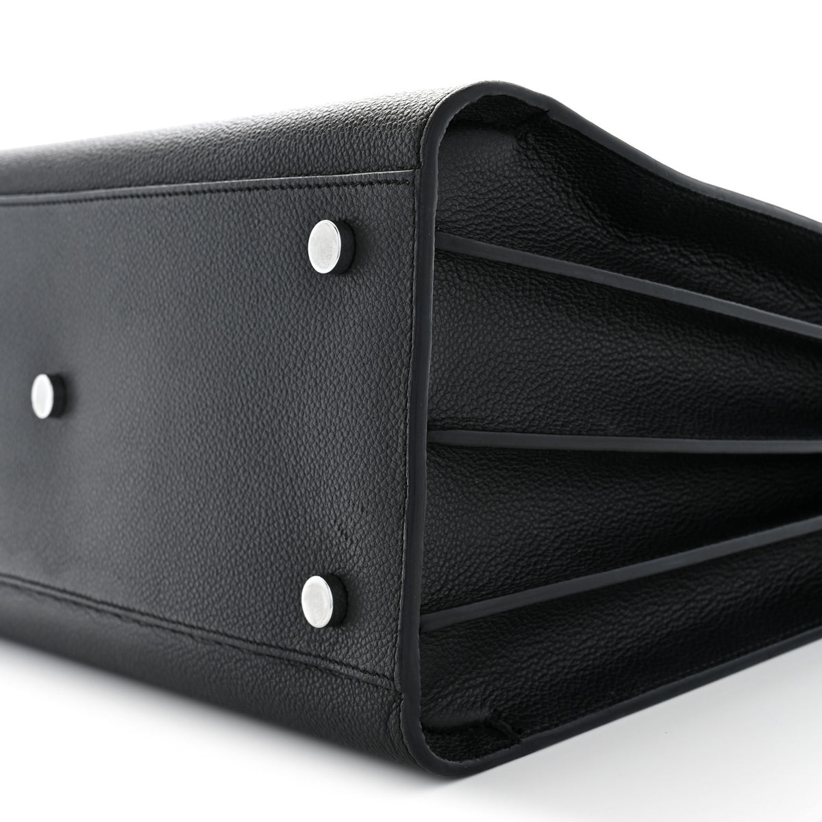 Grained Calfskin Small Sac De Jour Black