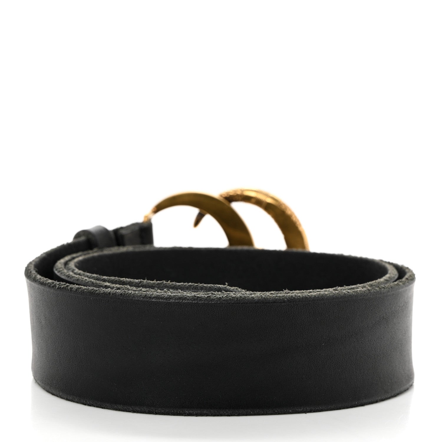Gucci Faded Calfskin Snake Double G 40mm Belt 80 32 Black 2 of 6