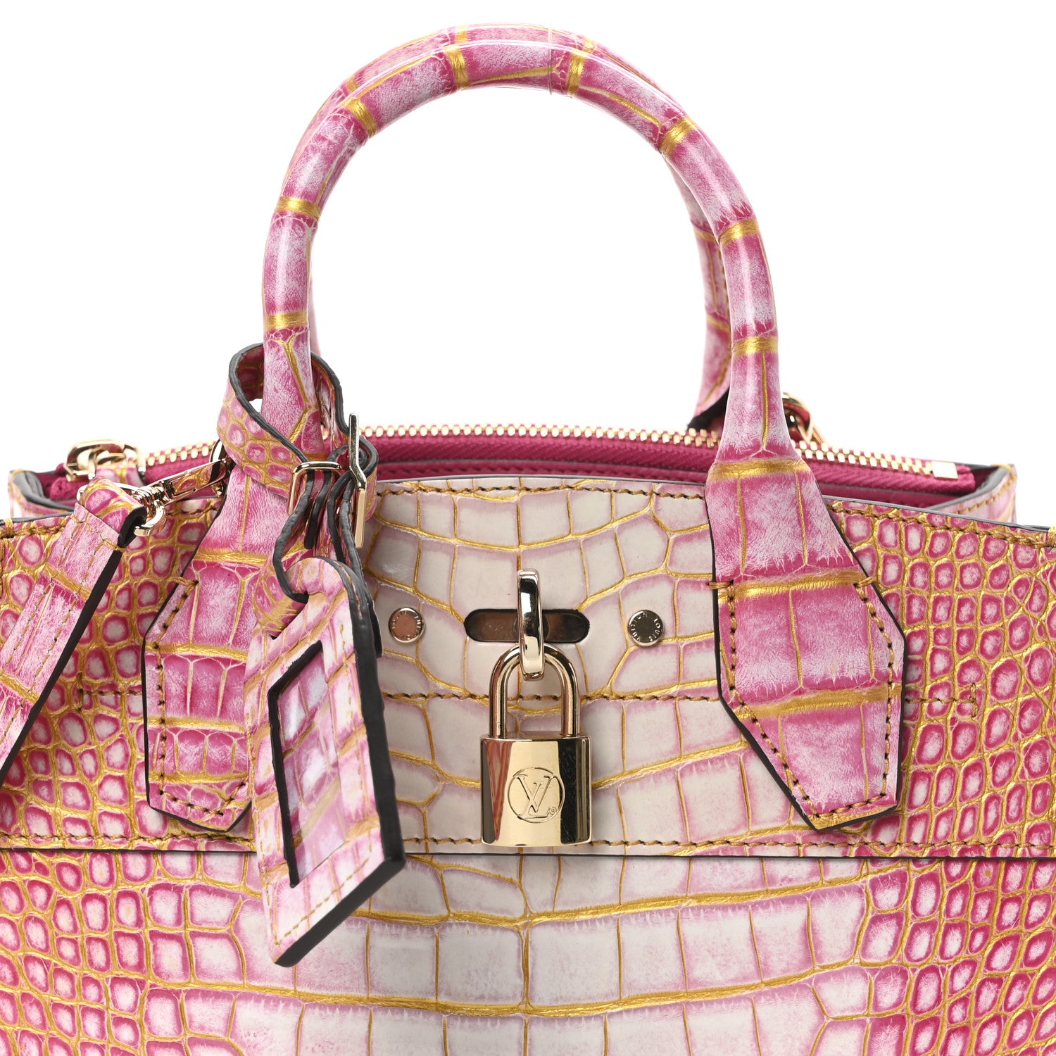 Louis Vuitton Alligator Mini City Steamer Sahara Rose 7 of 9