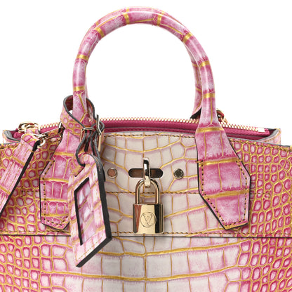 Louis Vuitton Alligator Mini City Steamer Sahara Rose 7 of 9