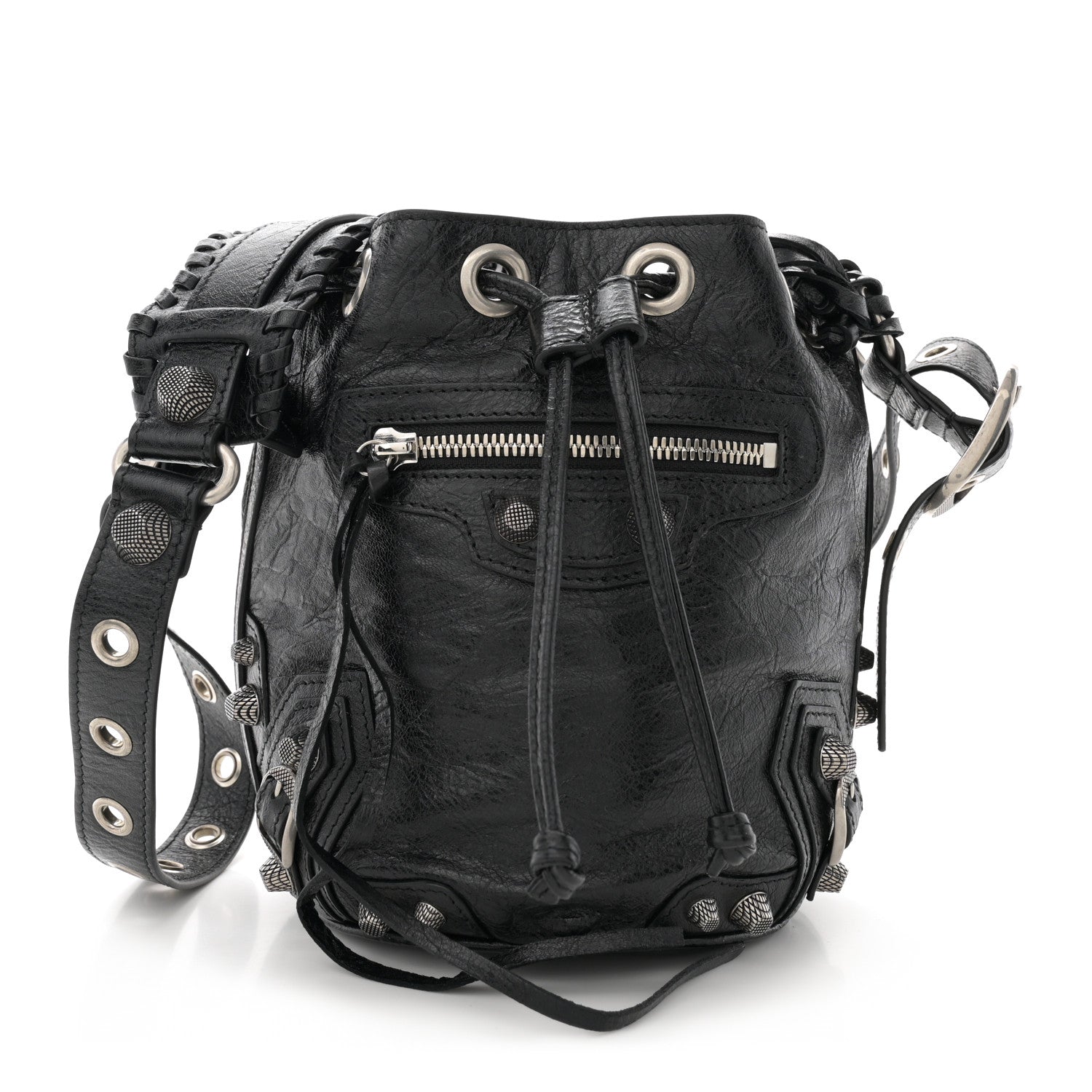 Balenciaga Agneau Arena Le Cagole Bucket Bag XS Black 1 of 11