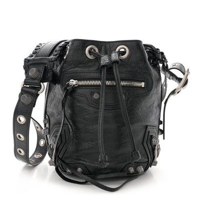 Balenciaga Agneau Arena Le Cagole Bucket Bag XS Black 1 of 11