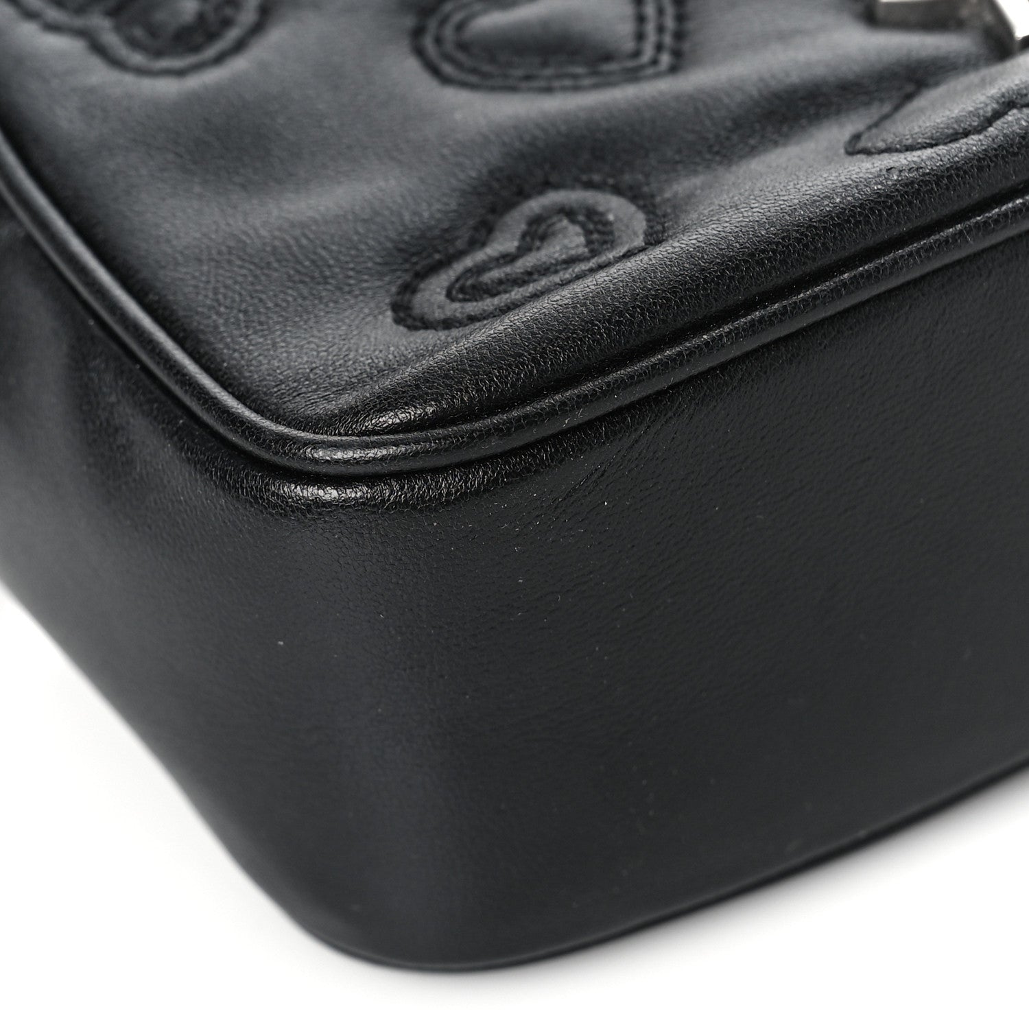 Saint Laurent Calfskin Heart Embossed Monogram Belt Bag Black 7 of 10