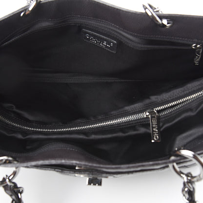 Chanel Patent Caviar Diamond Quilted Small Shine Reissue Tote Black 4 of 9