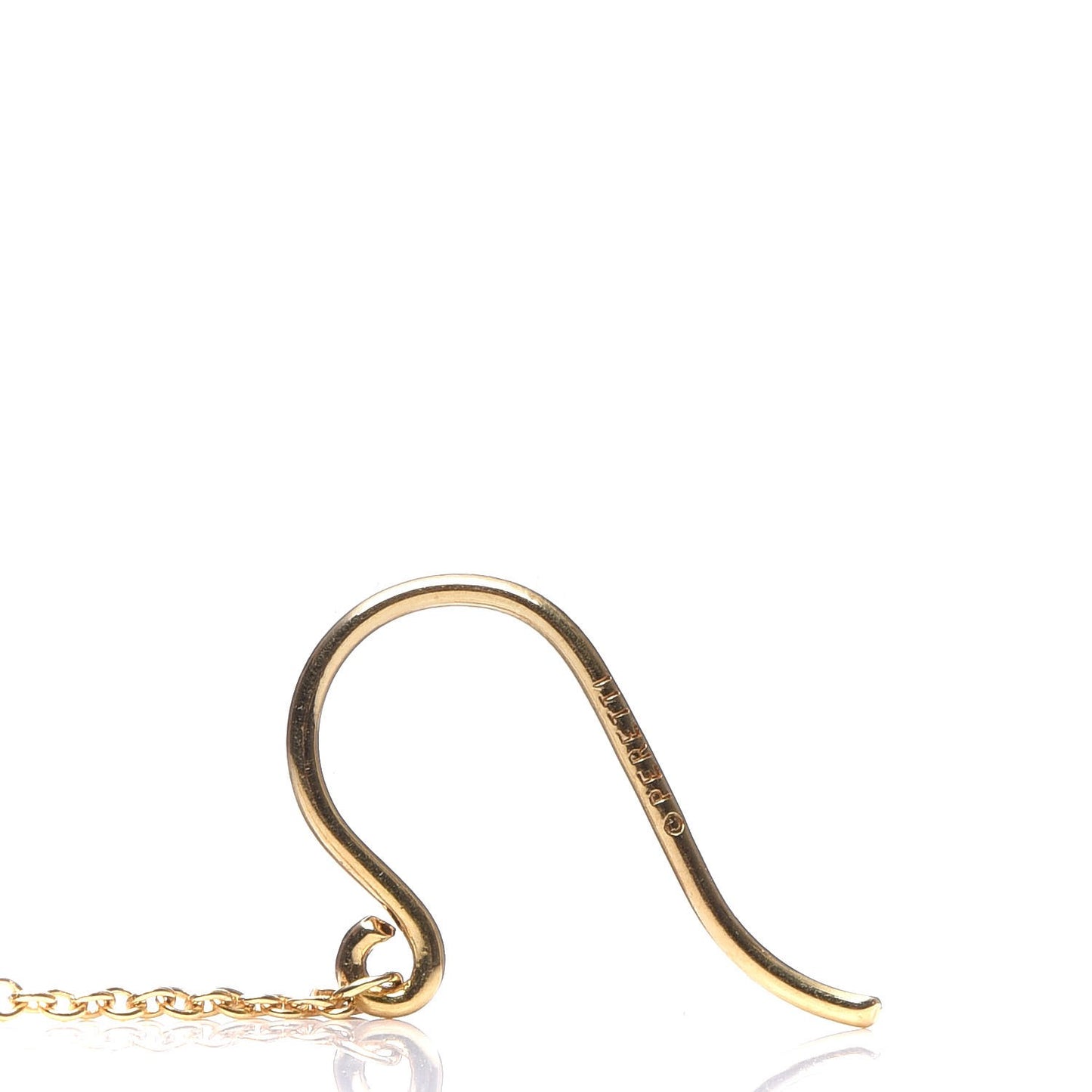 18K Yellow Gold Elsa Peretti Diamonds by the Yard Pear Shape Drop Earrings