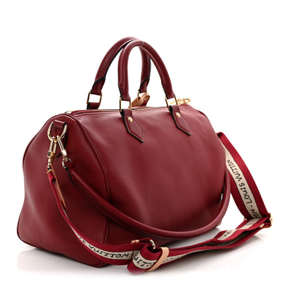 Louis Vuitton Calfskin LV Travels With Grace Coddington Speedy Soft 30 Plum Plum 3 of 9