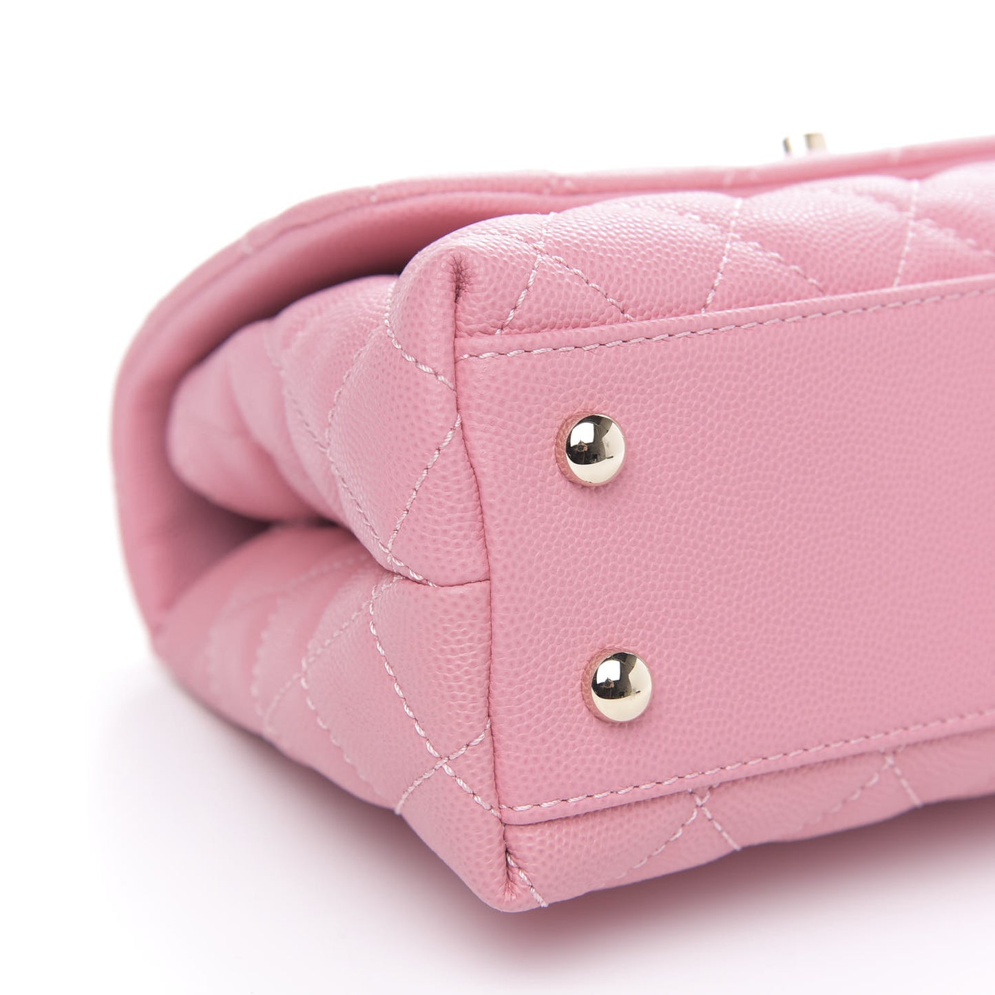 Caviar Quilted Mini Coco Handle Flap Pink