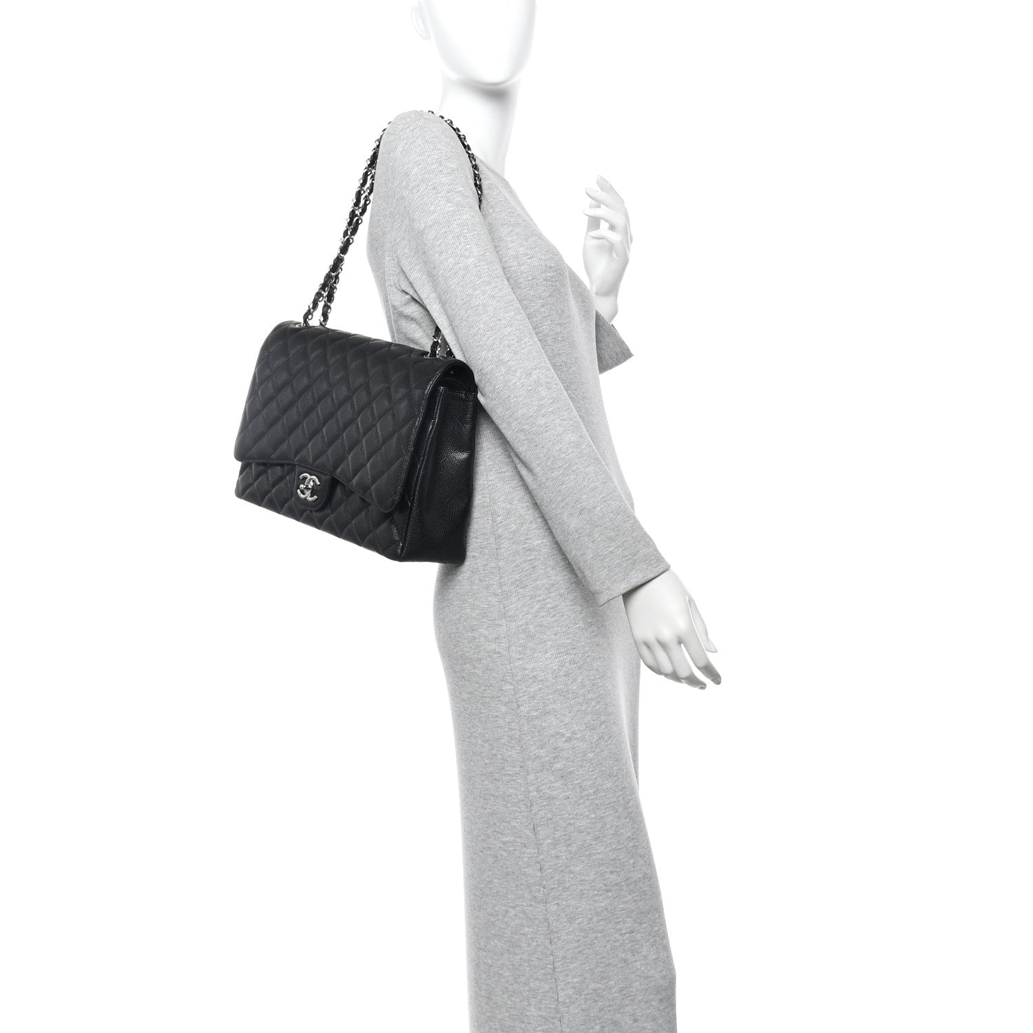 Chanel Caviar Quilted Maxi Double Flap Black 3 of 23