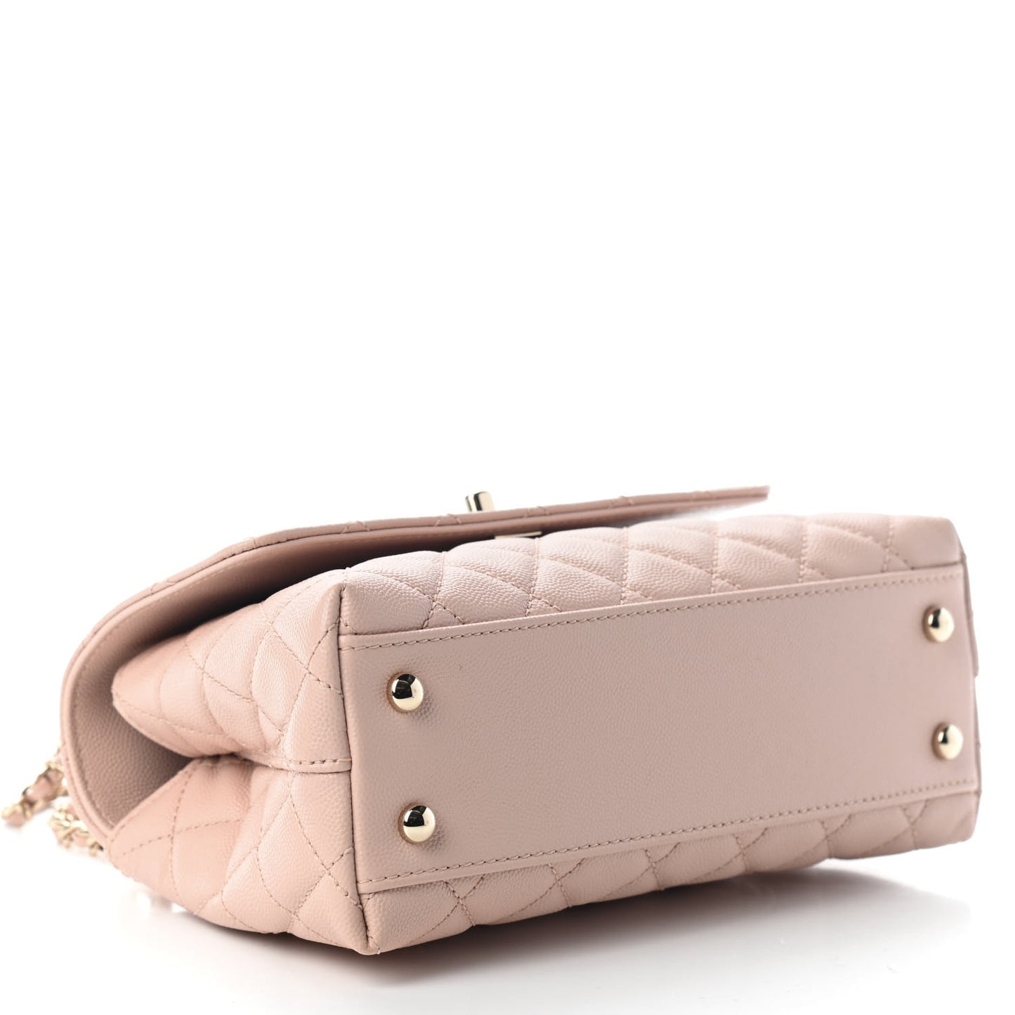 Caviar Quilted Mini Coco Handle Flap Light Pink