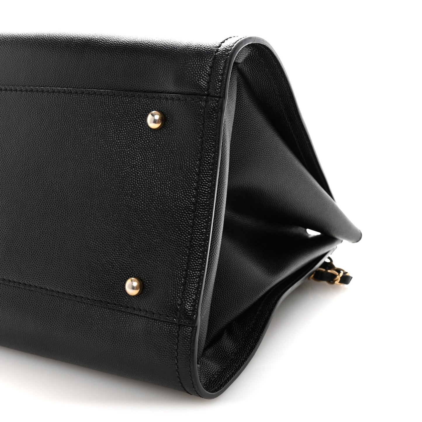 Caviar Small Studded Deauville Tote Black