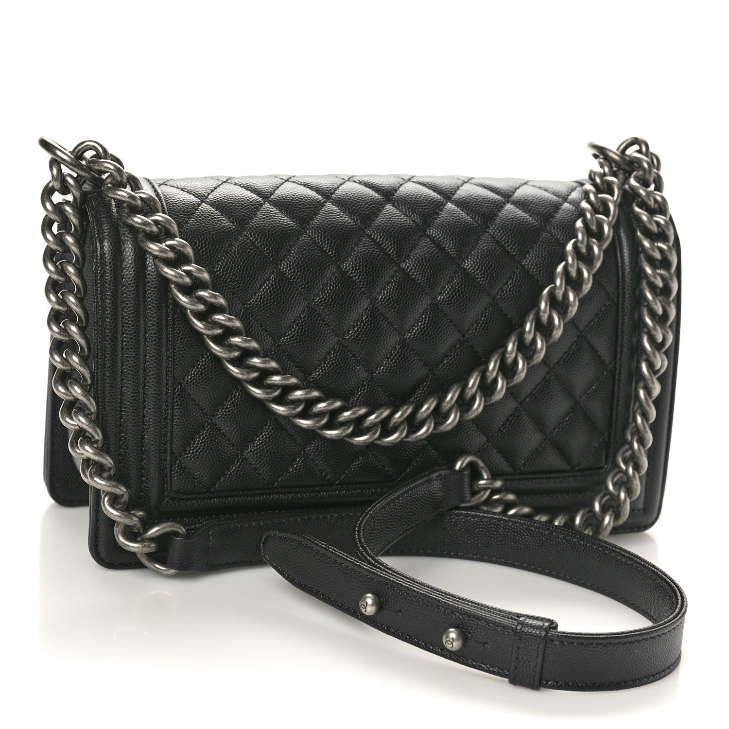 Chanel Caviar Quilted Medium Boy Flap Black 3 of 10