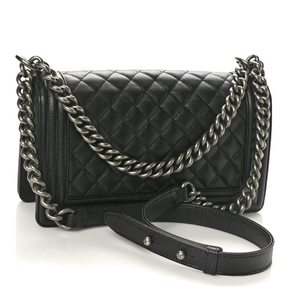 Chanel Caviar Quilted Medium Boy Flap Black 3 of 10