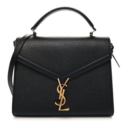 Saint Laurent Grain de Poudre Medium Classic Monogram Cassandra Top Handle Black 1 of 11