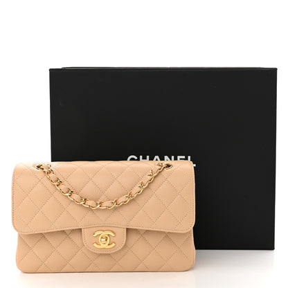 Chanel Caviar Quilted Small Double Flap Beige 12 of 12