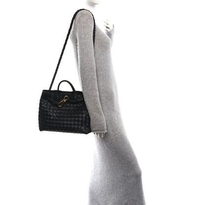Bottega Veneta Nappa Intrecciato Medium Andiamo Shoulder Bag Black 2 of 9