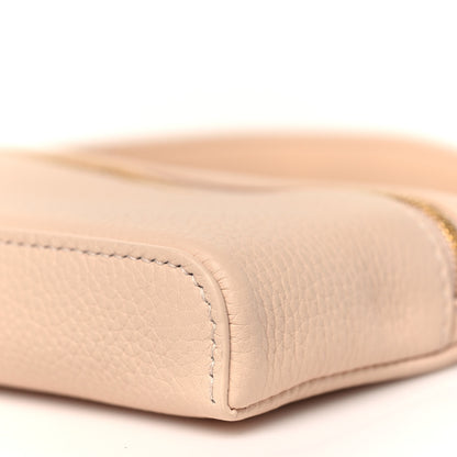 Loro Piana Grained Calfskin Extra Pocket Mini Pouch Creamed Honey 9 of 10