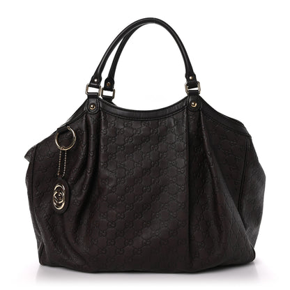 Gucci Guccissima Signature Large Sukey Tote Chocolate 1 of 14