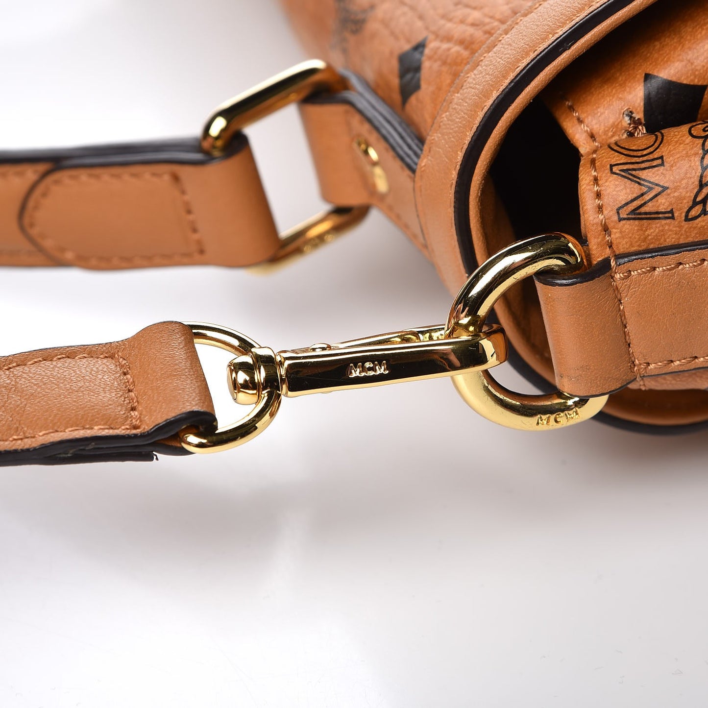 Visetos Top Handle Satchel Cognac