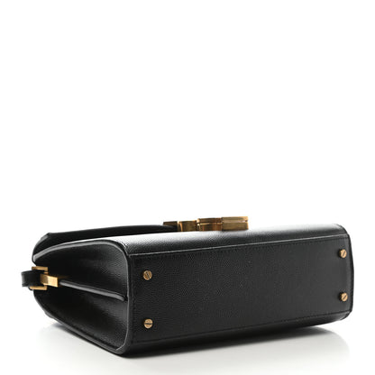 Saint Laurent Grain de Poudre Mini Classic Monogram Cassandra Top Handle Black 4 of 11