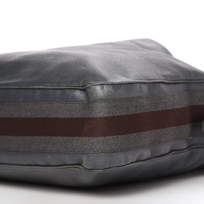 Gucci Pebbled Calfskin Medium Heritage Shoulder Bag Charcoal Grey 7 of 14