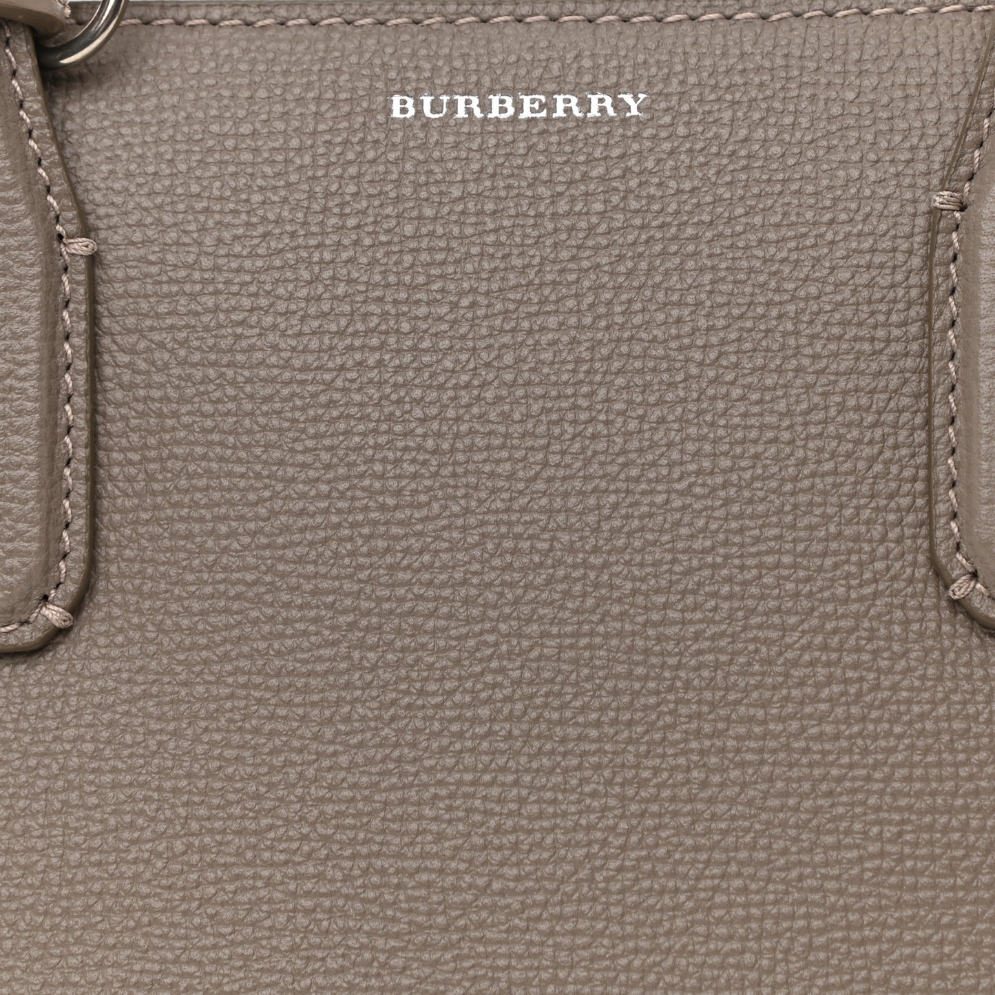 Derby Calfskin House Check Medium Banner Tote Thistle Grey