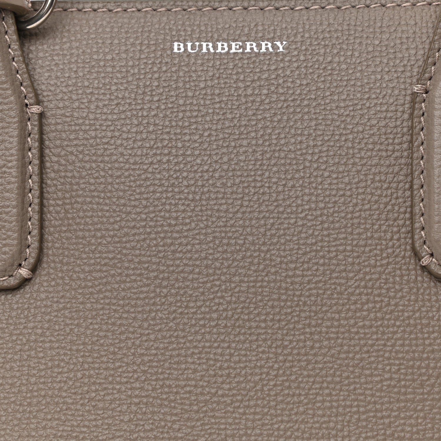 Burberry Derby Calfskin House Check Medium Banner Tote Thistle Grey 9 of 12