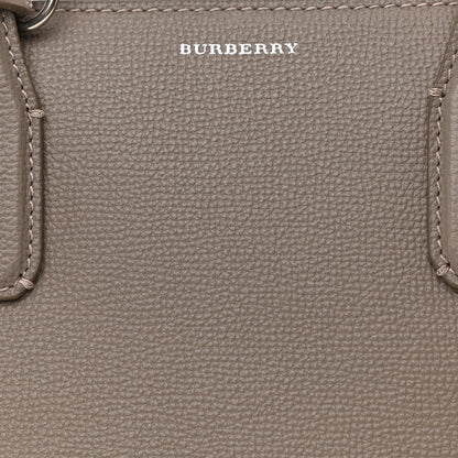 Burberry Derby Calfskin House Check Medium Banner Tote Thistle Grey 9 of 12