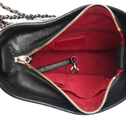 Chanel Aged Calfskin Quilted Small Gabrielle Hobo Black 5 of 14