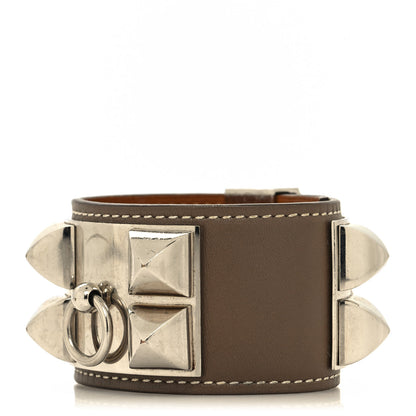 Hermes Swift Collier de Chien CDC Bracelet T2 Etoupe 1 of 6