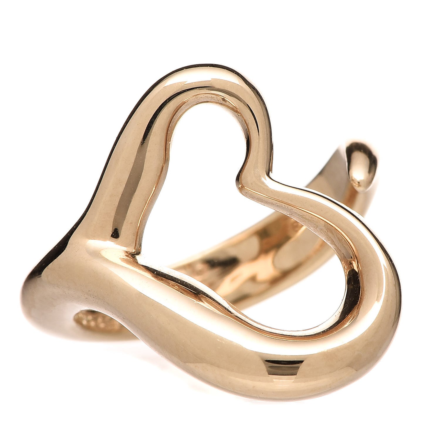 18K Yellow Gold Medium Elsa Peretti Open Heart Ring 49 5