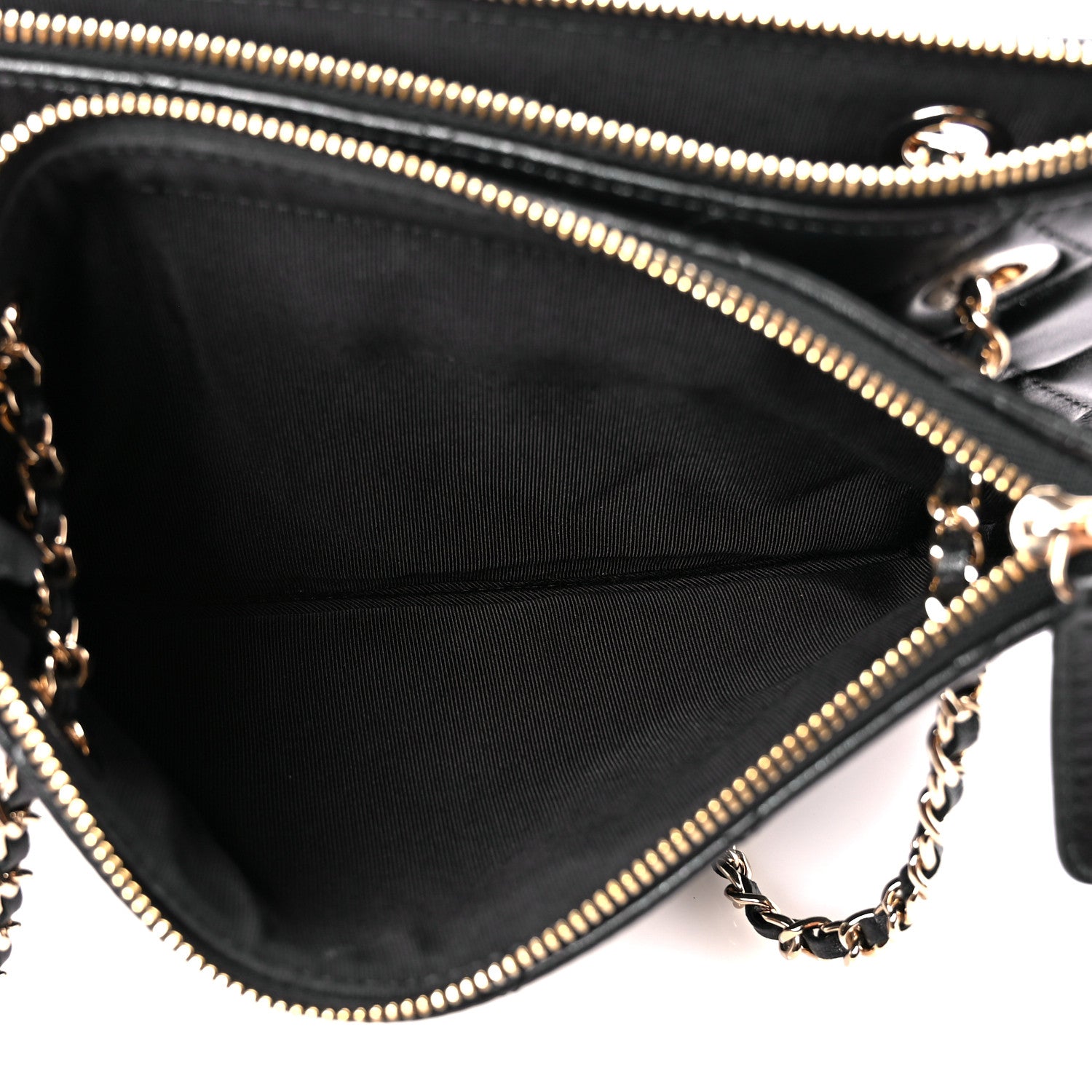 Chanel Shiny Lambskin Quilted Medium Double Case With Strap Black 6 of 11