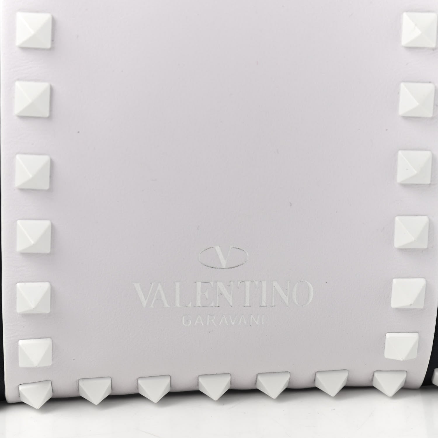 Valentino Garavani Vitello Colorblock Small Free Rockstud Tote Marine Optic White 9 of 10