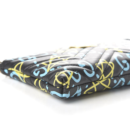 Gucci Calfskin Matelasse Printed Mini GucciGhost GG Marmont Chain Bag Black New Acquamarine 6 of 9