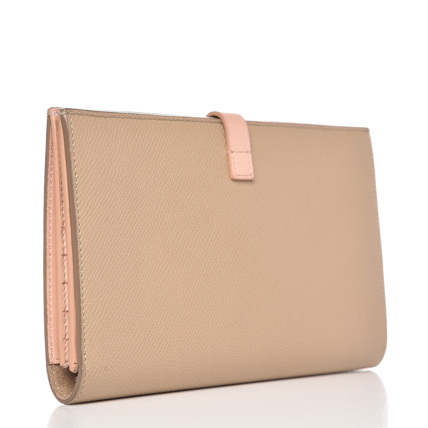 Celine Grained Sleek Calfskin Large Multifunction Strap Wallet Taupe 3 of 7
