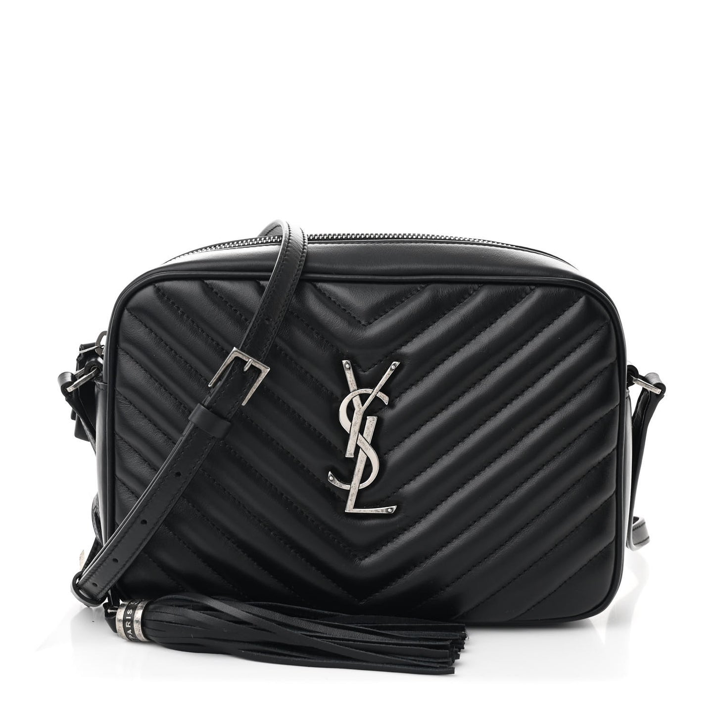 Calfskin Matelasse Monogram Lou Camera Bag Black