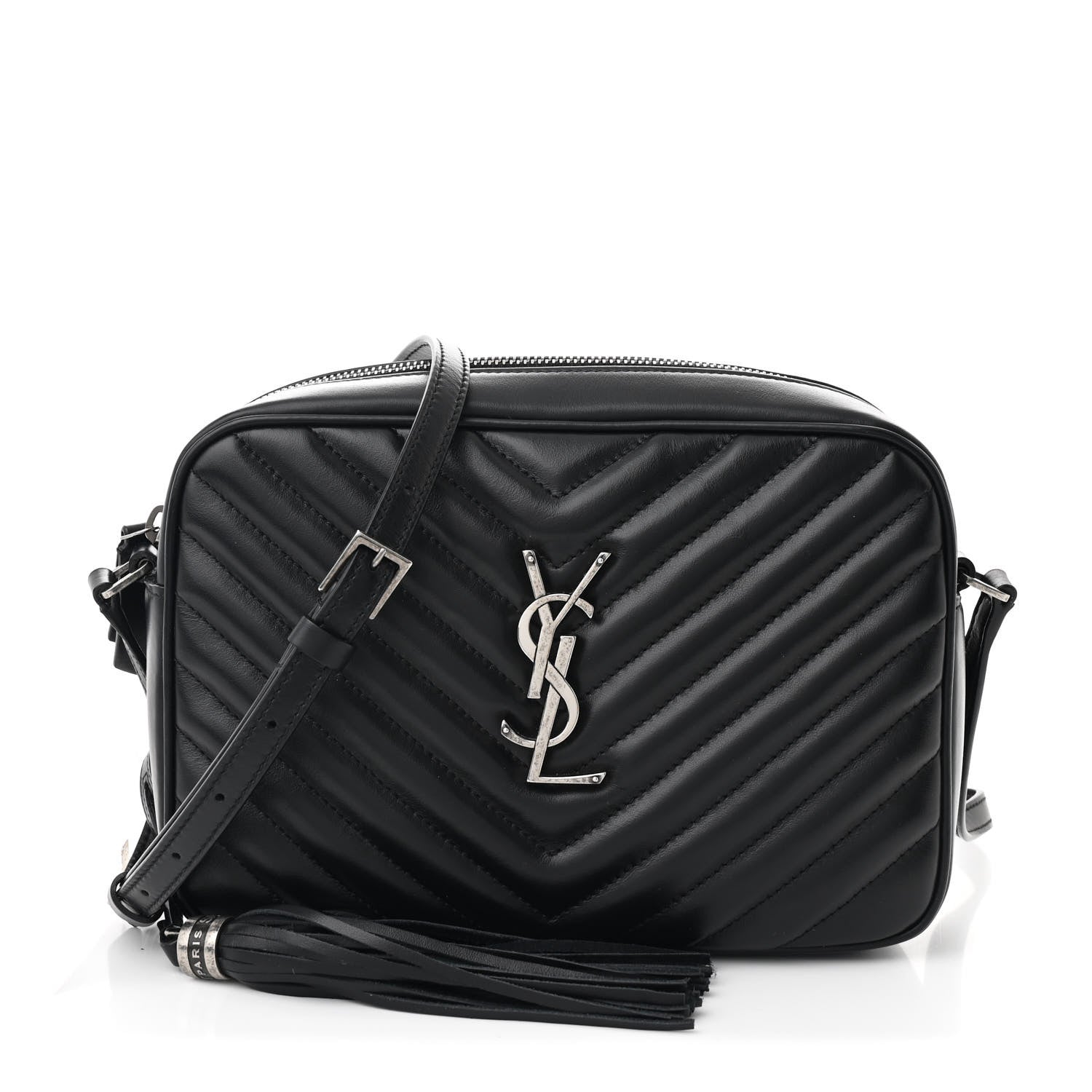 Saint Laurent Calfskin Matelasse Monogram Lou Camera Bag Black 1 of 10