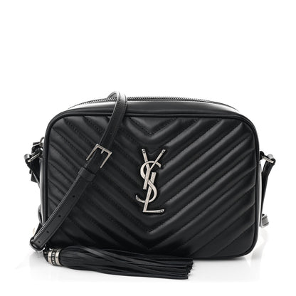 Saint Laurent Calfskin Matelasse Monogram Lou Camera Bag Black 1 of 10