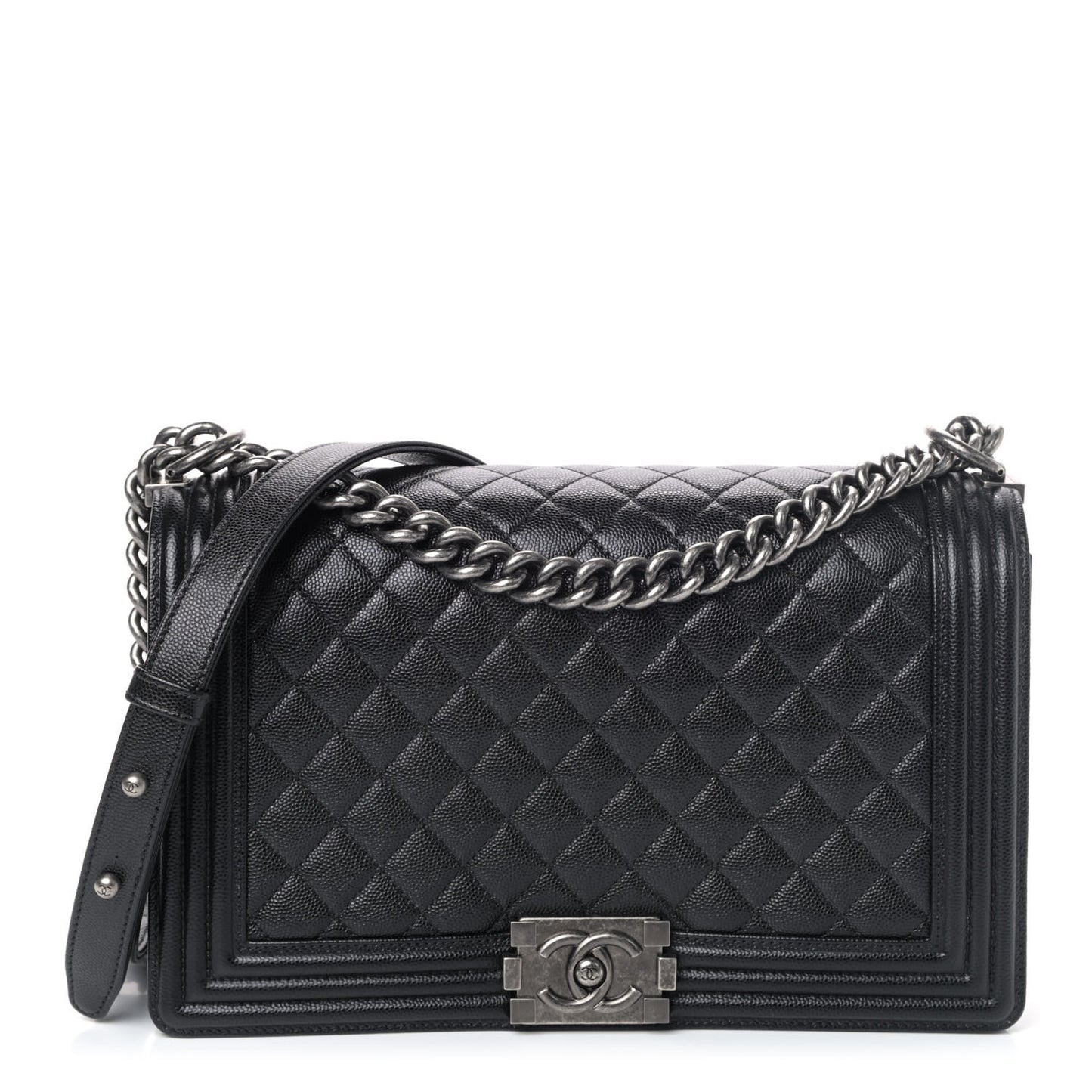 Caviar Quilted New Medium Boy Flap Black