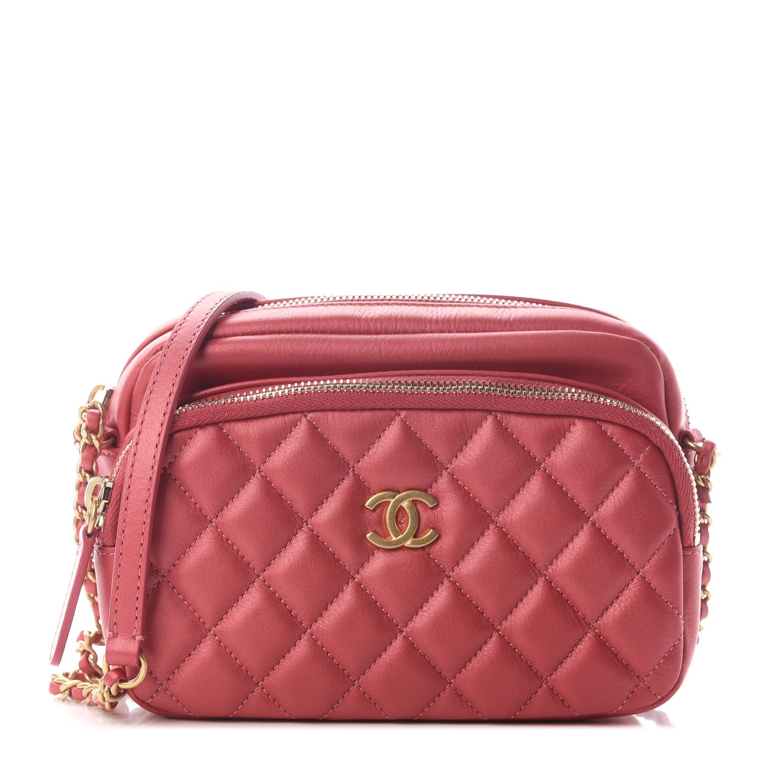 Chanel Calfskin Quilted Day Trips Camera Case Pink 1 of 9