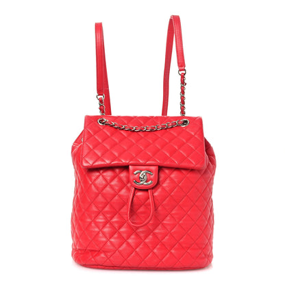 Chanel Lambskin Quilted Large Urban Spirit Backpack Red 1 of 12